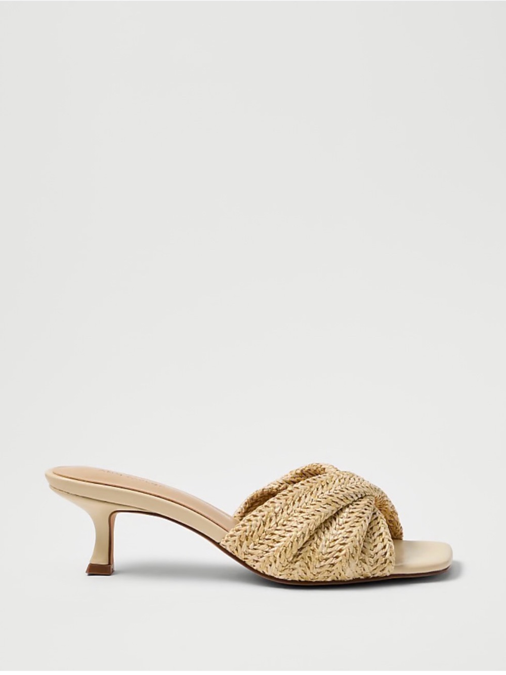Ann Taylor Natural Woven Raffia Slide Mule
